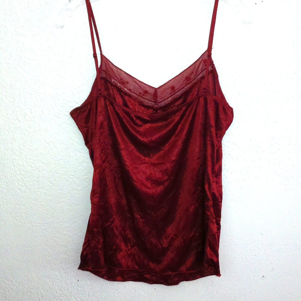 Ruby Red Camisole, With Sequin And Beads Details - image 5